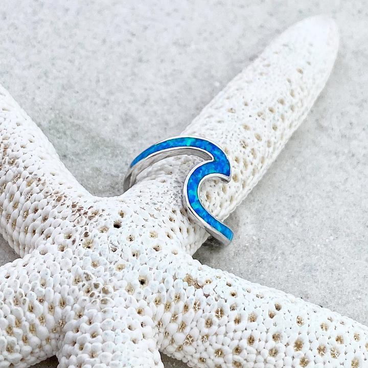 Anillo Ola de Mar en Ópalo y Plata - Image 4