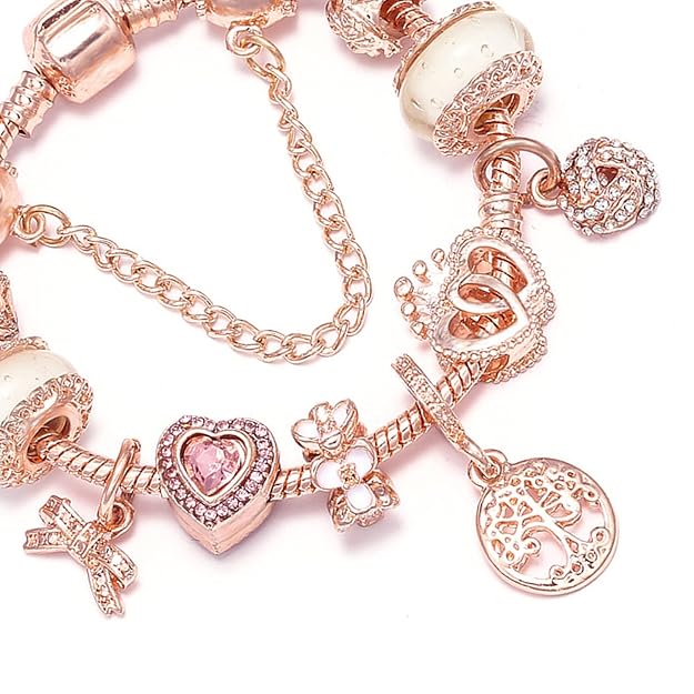 Pulsera Rose Atrapasueños con Dijes Incluidos en Plata - Image 4